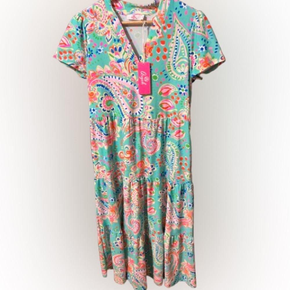 NWT Aryeh Multicolor Abstract Maxi Dress size XS